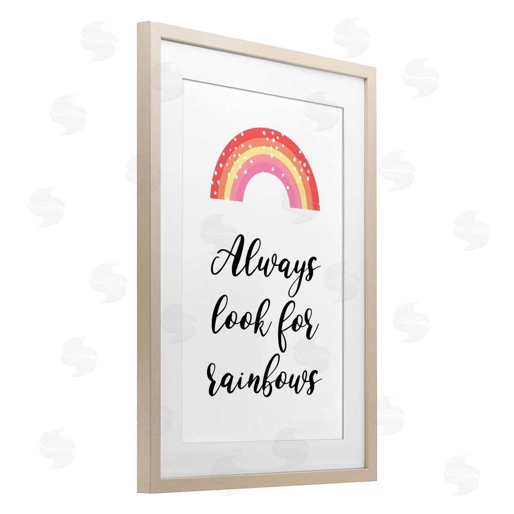 Martina Pavlova Always Look For Rainbows Birch Framed Print Under Glass Wall Art