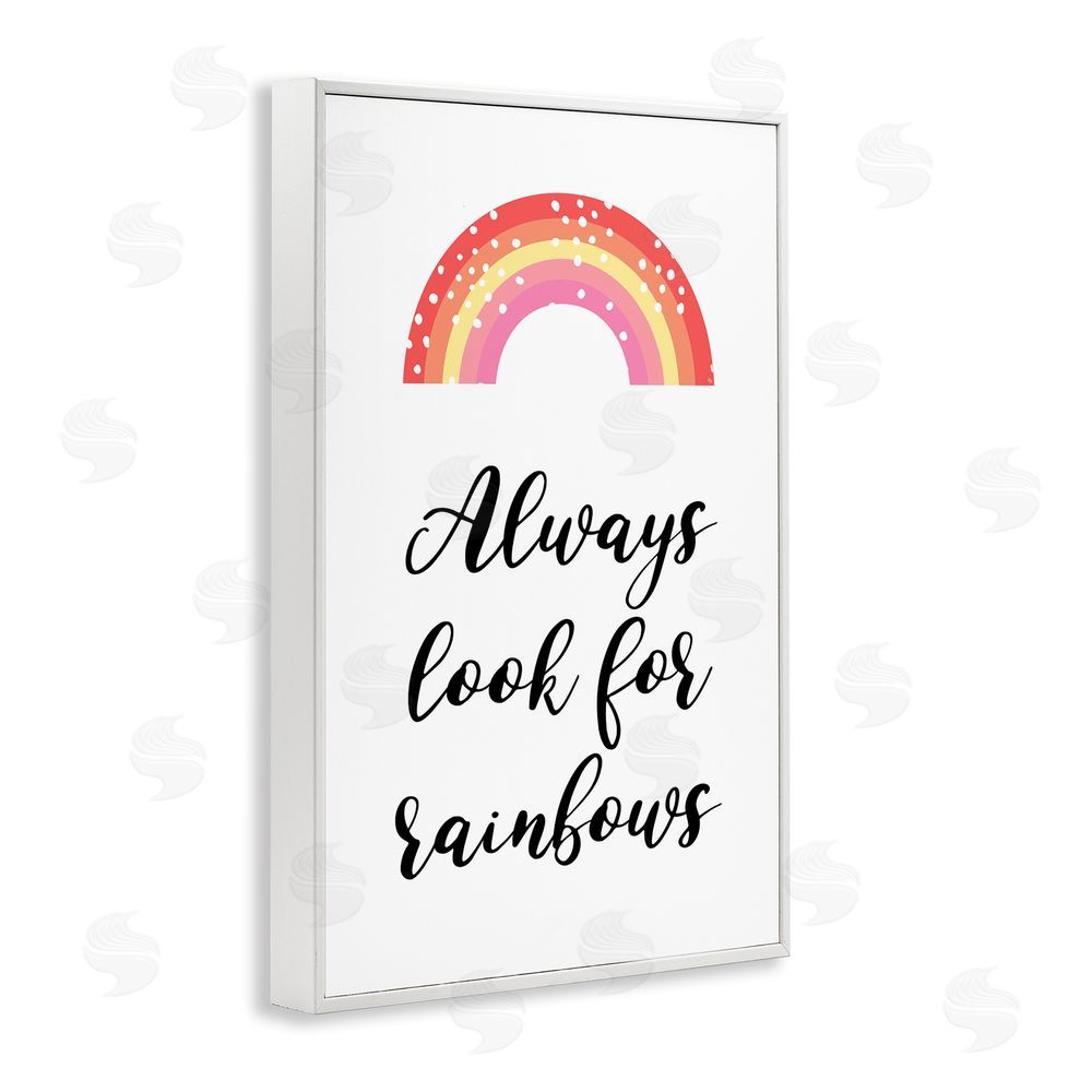 Martina Pavlova Always Look For Rainbows White Framed Giclee Wall Art Print