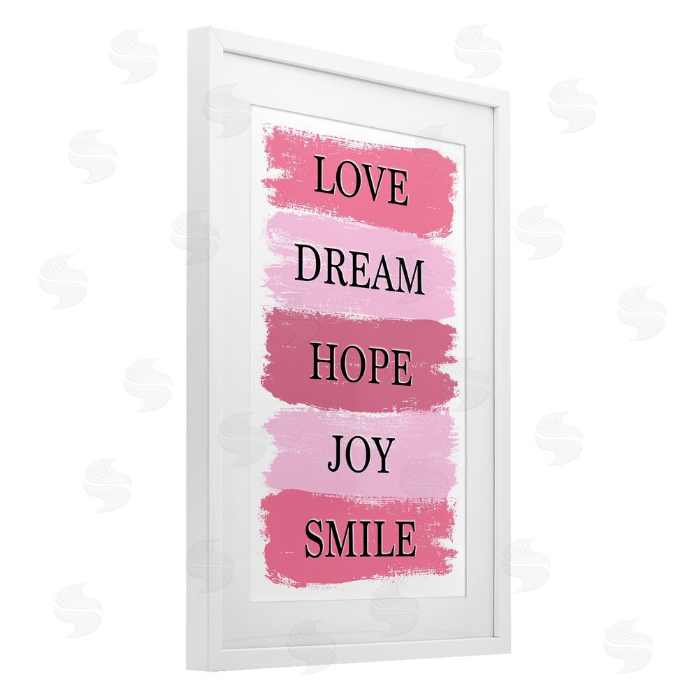Martina Pavlova Love Dream Hope Joy Smile White Framed Print Under Glass Wall Art