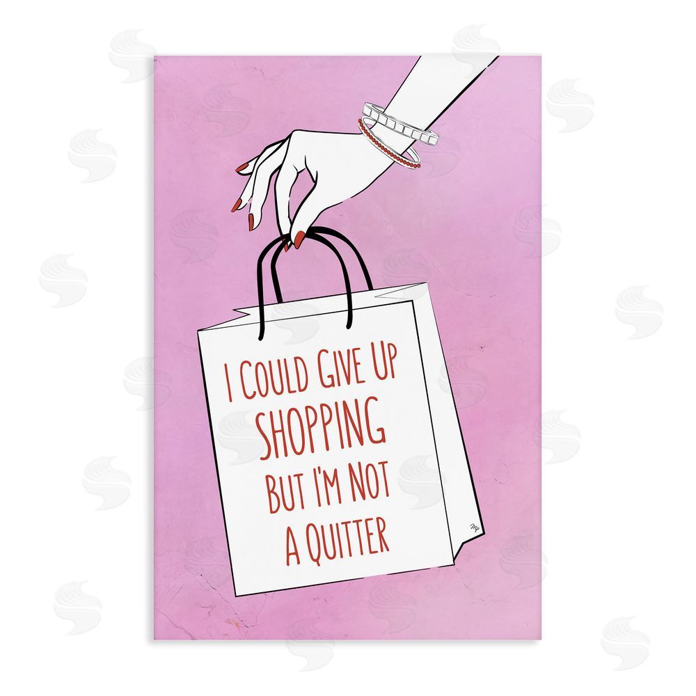Martina Pavlova Not A Quitter Shopping Stretched Canvas Wall Art Print
