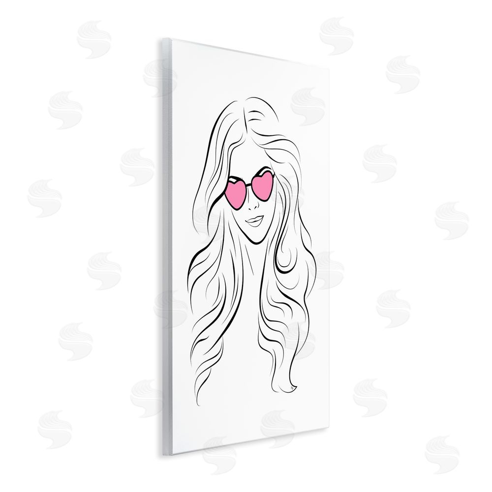 Martina Pavlova Leila Pink Heart Sunglasses Wall Plaque Art Print
