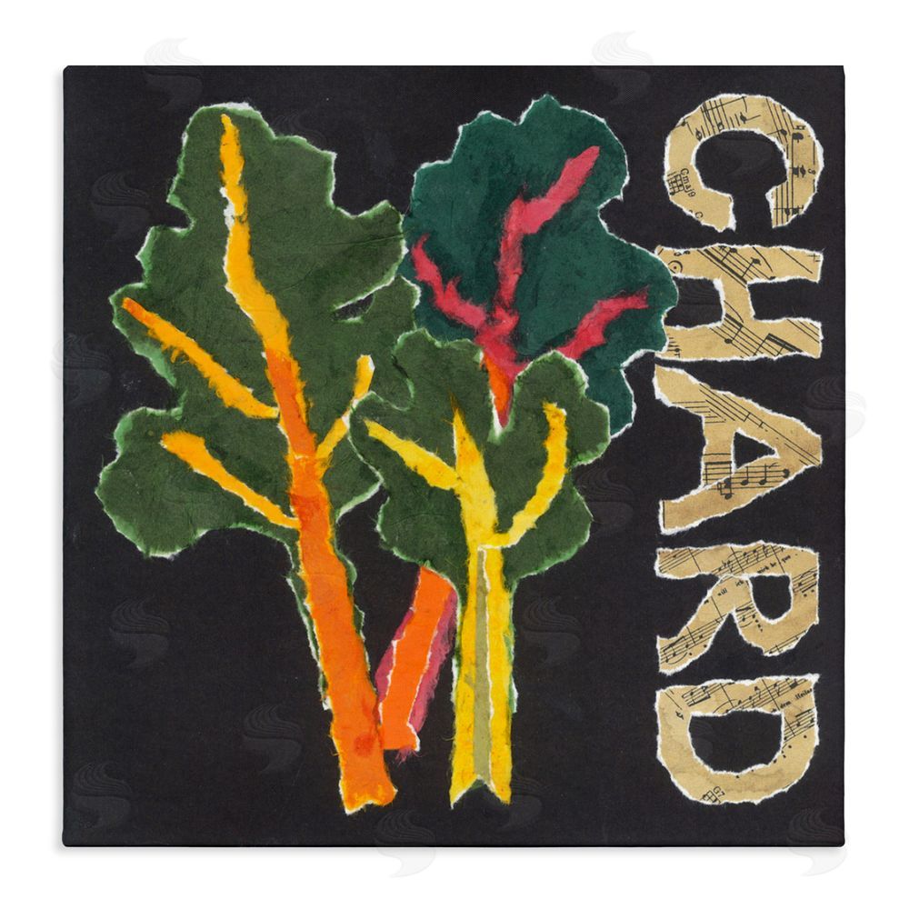 Nancy Overton Chard Leafy Vegetable Stretched Canvas Wall Art Print