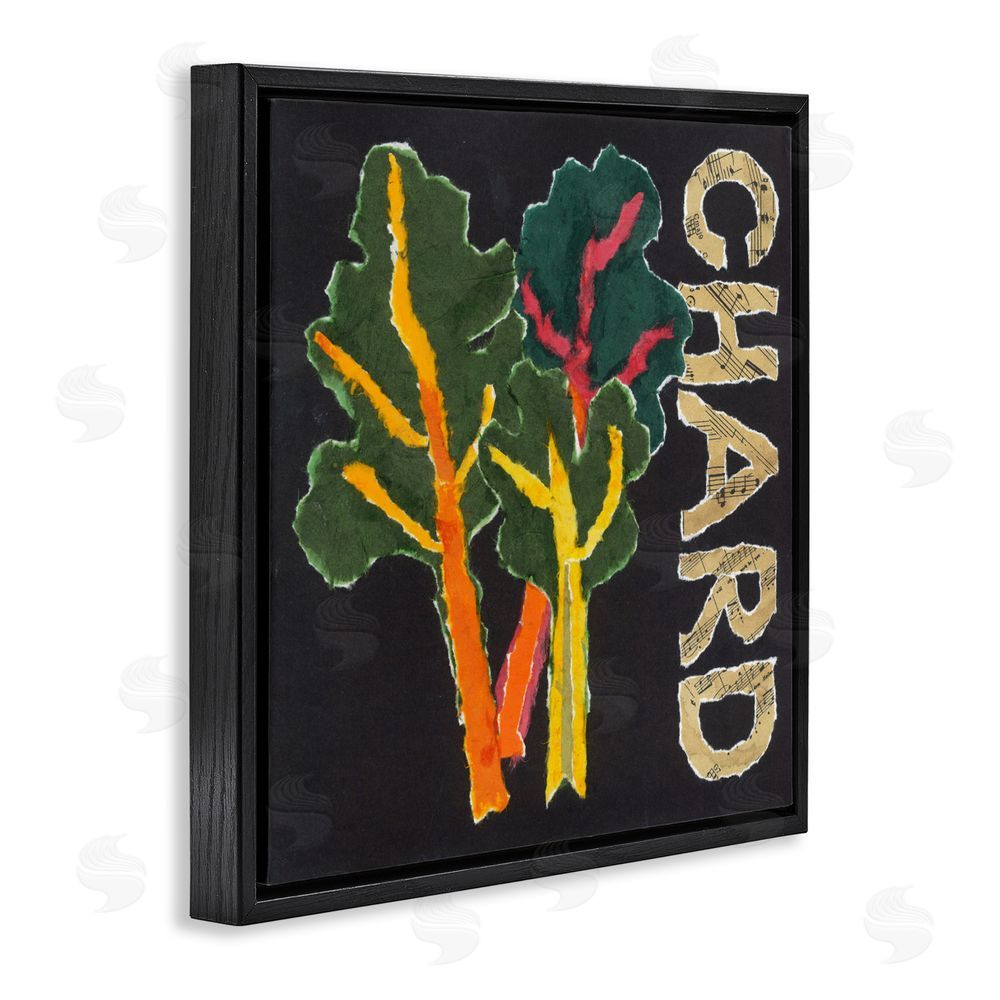 Nancy Overton Chard Leafy Vegetable Black Floating Frame Canvas Wall Art Print