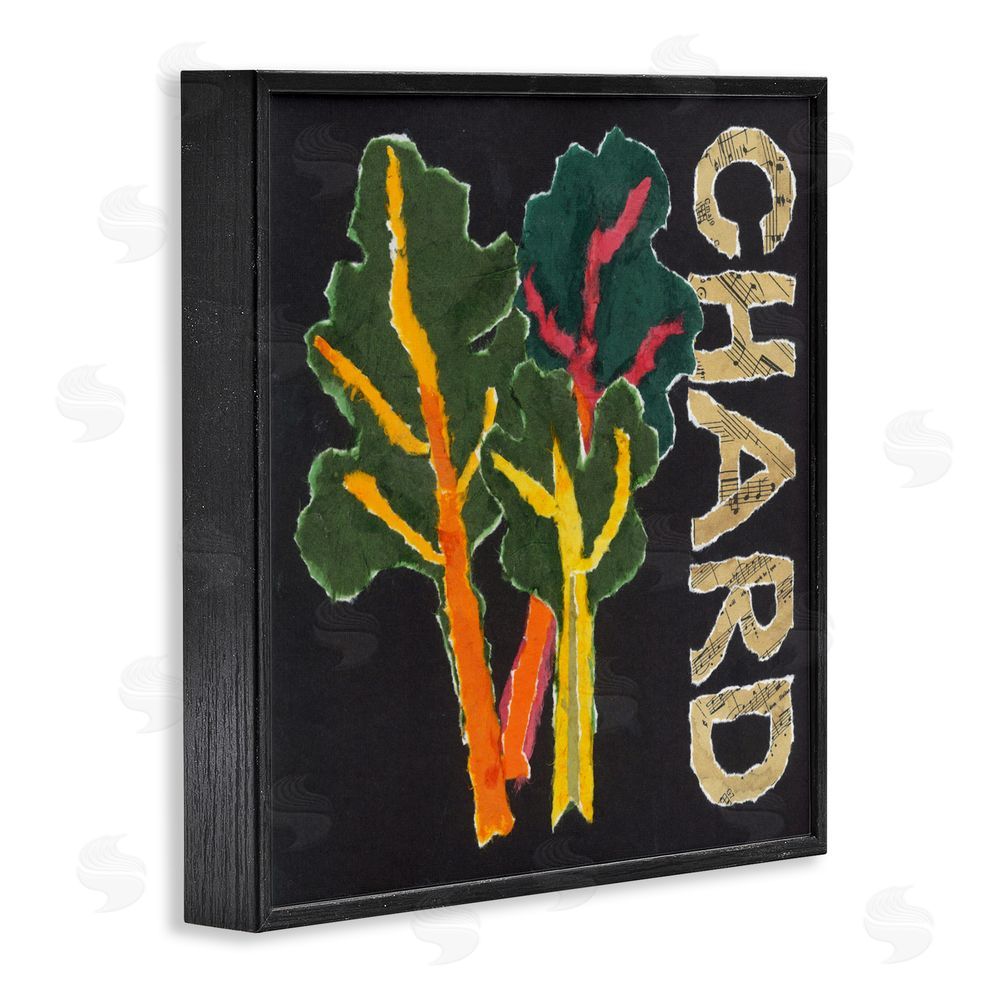 Nancy Overton Chard Leafy Vegetable Black Framed Giclee Wall Art Print