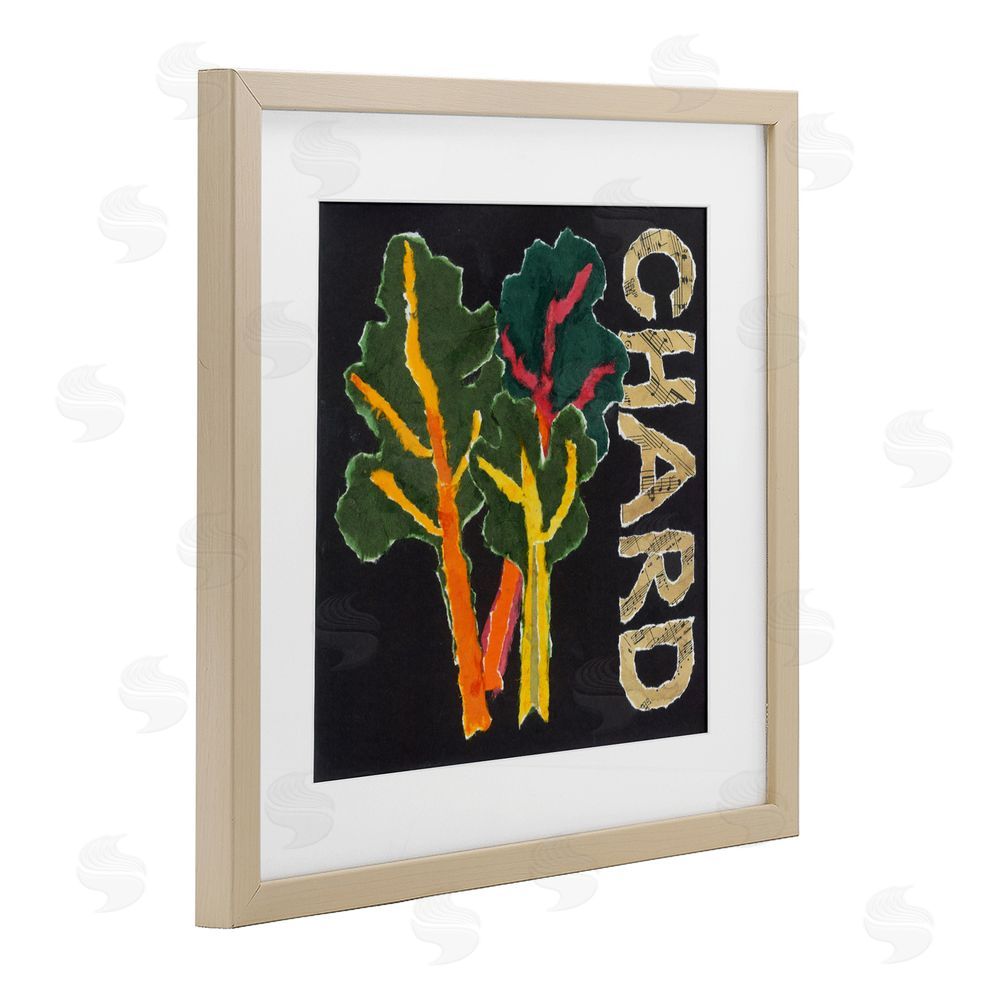 Nancy Overton Chard Leafy Vegetable Birch Framed Print Under Glass Wall Art