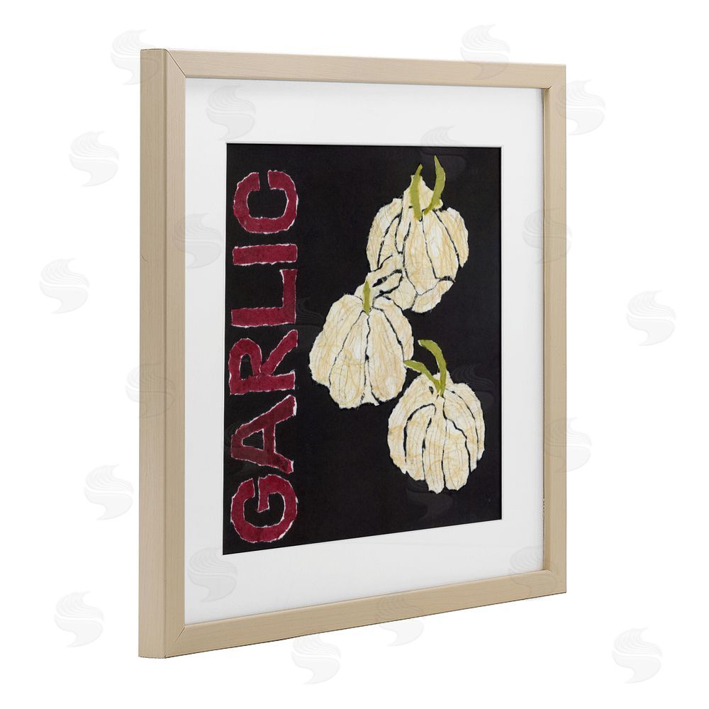 Nancy Overton Garlic Garden Vegetable Birch Framed Print Under Glass Wall Art