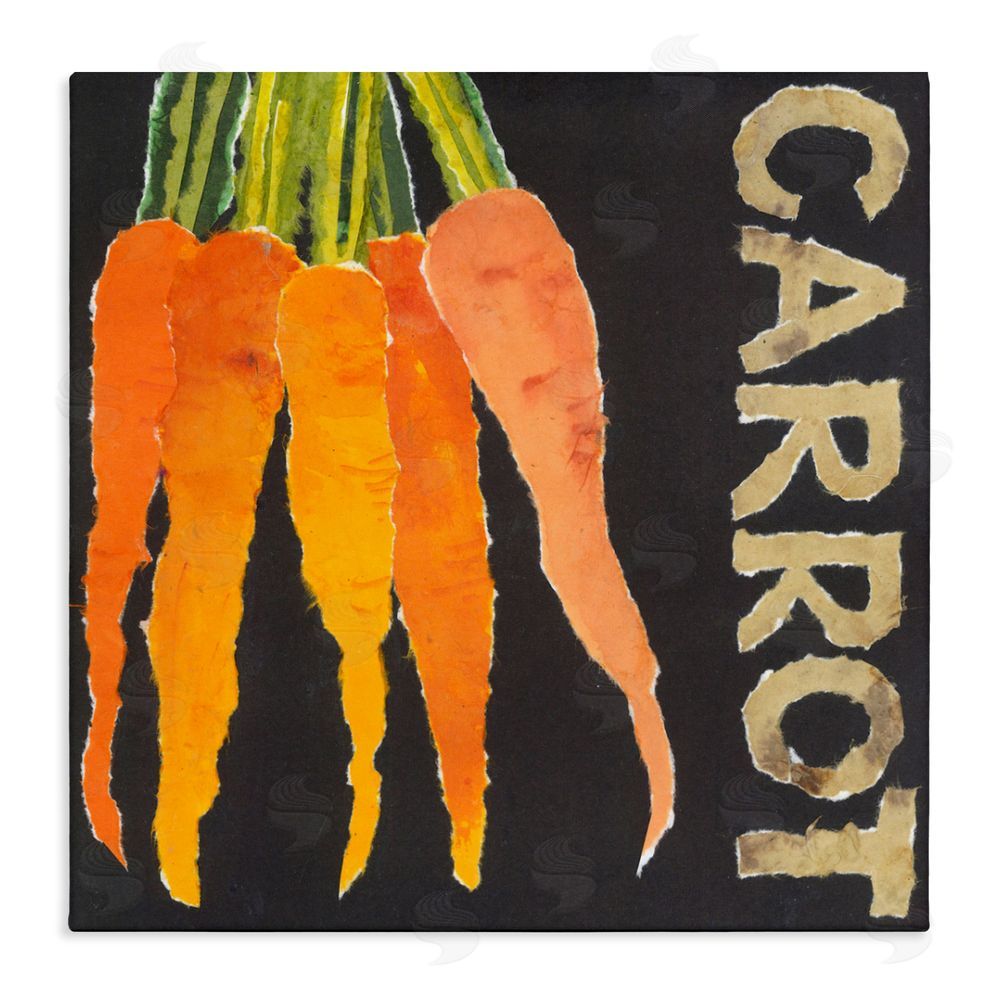 Nancy Overton Carrot Root Vegetable Stretched Canvas Wall Art Print