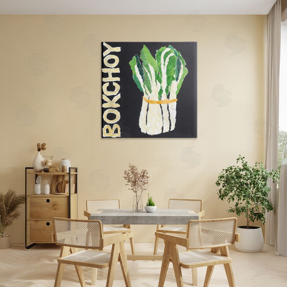 Nancy Overton Bok Choy Leafy Vegetable Stretched Canvas Wall Art in Room