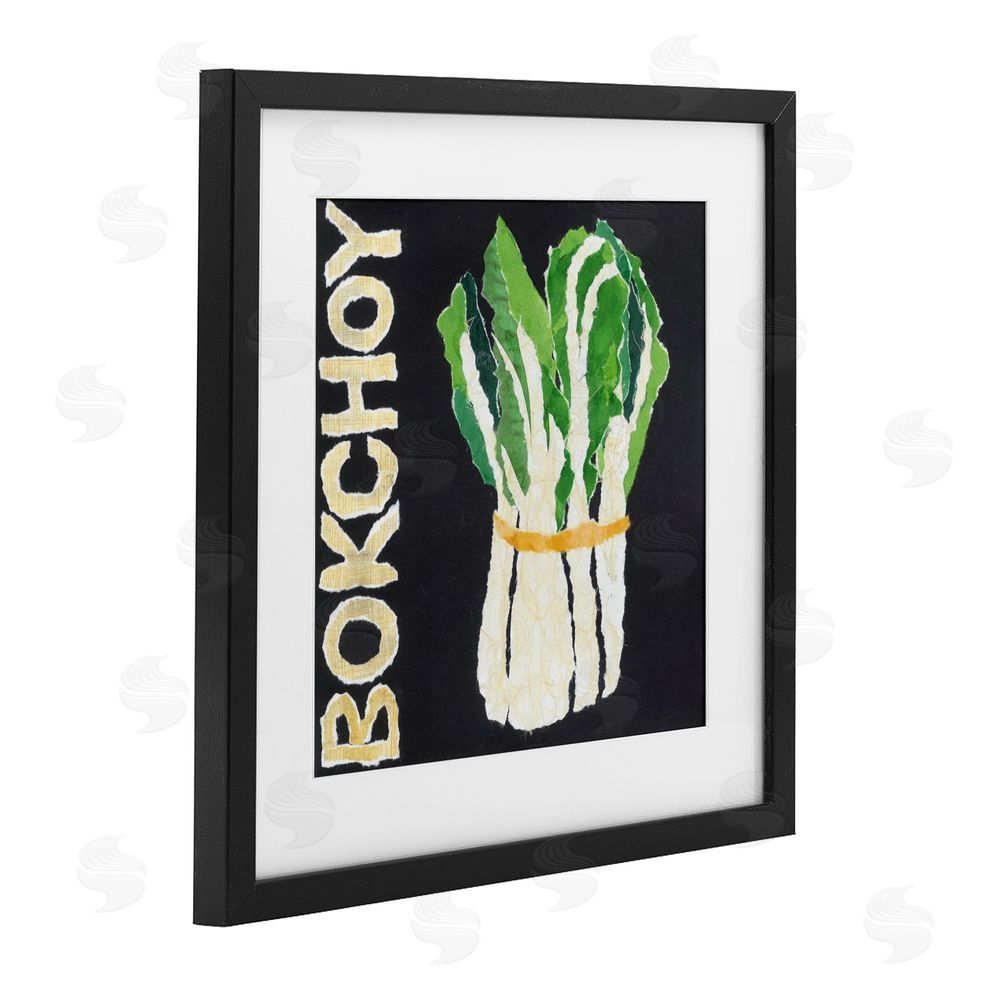 Nancy Overton Bok Choy Leafy Vegetable Black Framed Print Under Glass Wall Art