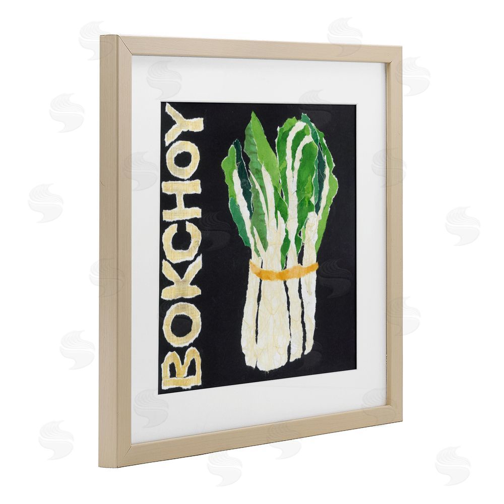 Nancy Overton Bok Choy Leafy Vegetable Birch Framed Print Under Glass Wall Art