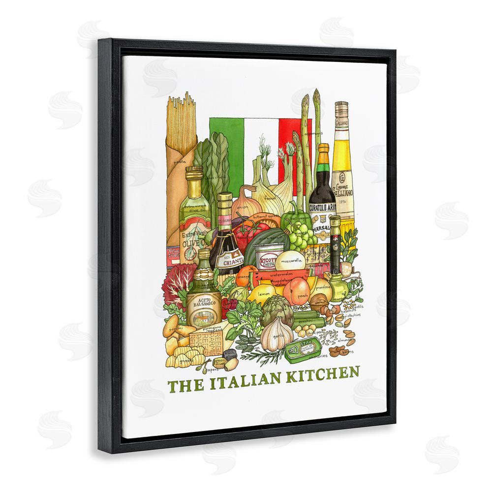 Nancy Overton Italian Kitchen and Food Black Floating Frame Canvas Wall Art