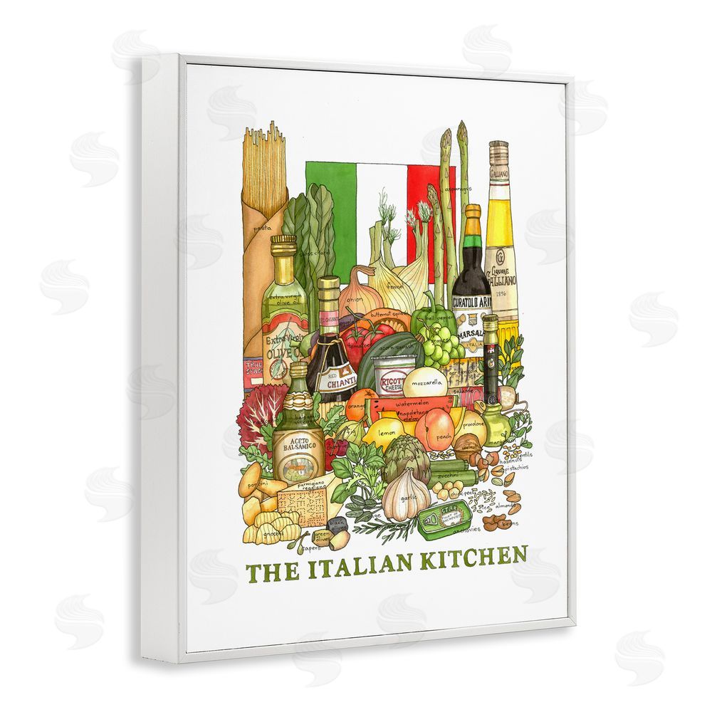Nancy Overton Italian Kitchen and Food White Framed Giclee Wall Art Print