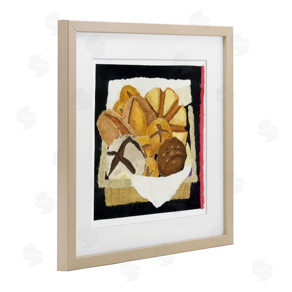 Nancy Overton Bread Box and Stripe Birch Framed Print Under Glass Wall Art