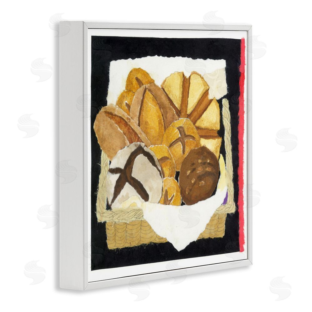 Nancy Overton Bread Box and Stripe White Framed Giclee Wall Art Print