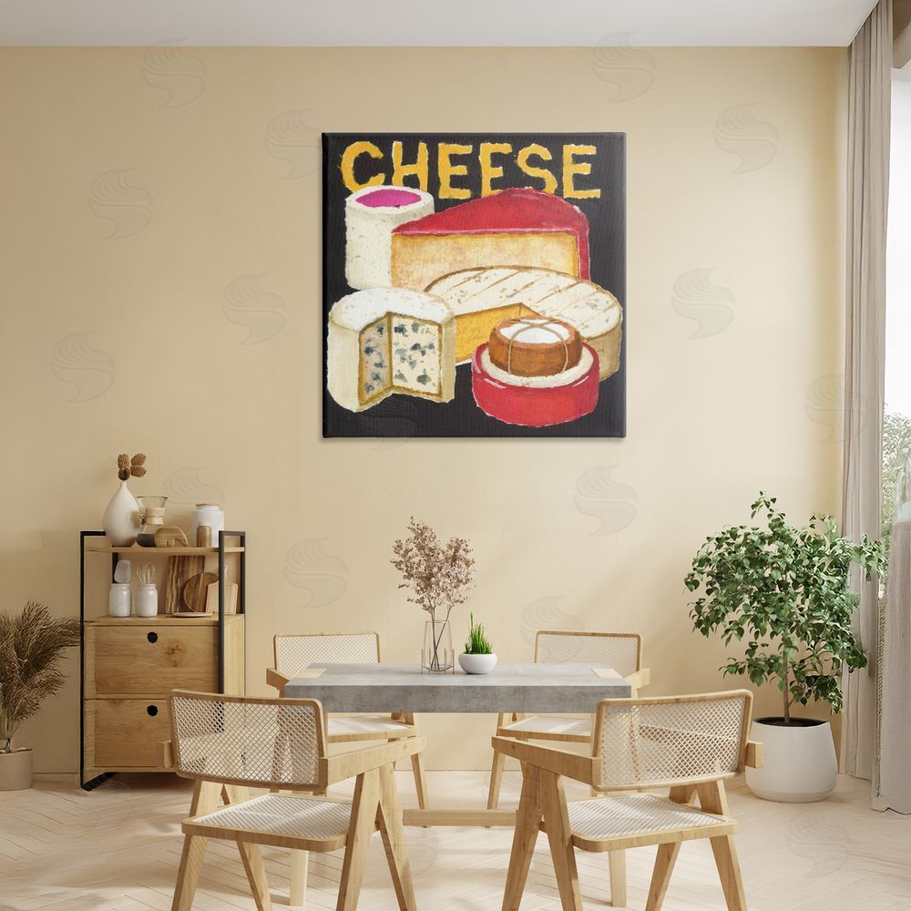 Nancy Overton Assorted Cheese Wheels Stretched Canvas Wall Art in Room