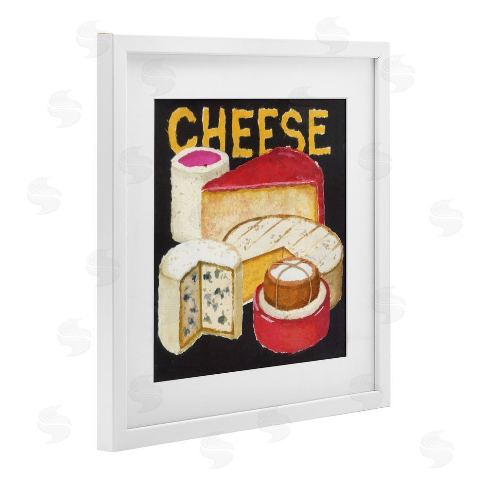 Nancy Overton Assorted Cheese Wheels White Framed Print Under Glass Wall Art