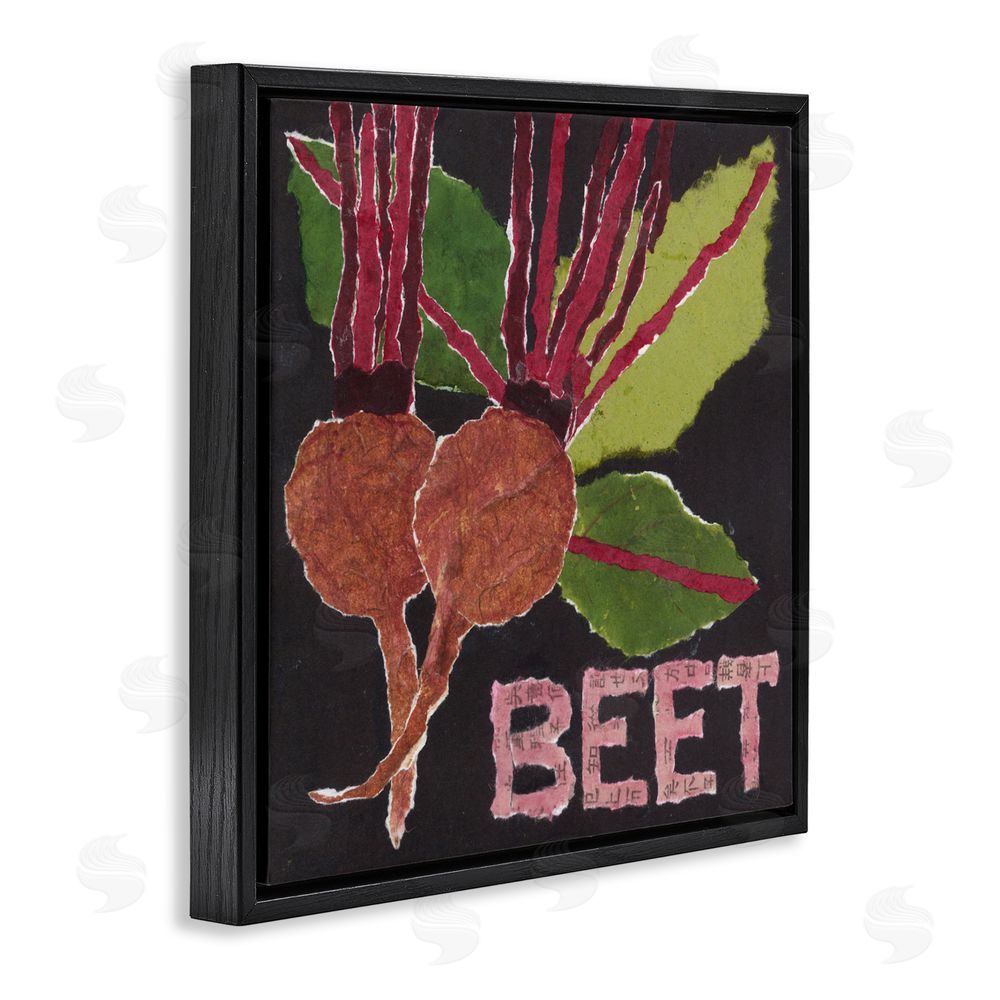 Nancy Overton Beets Root Vegetable Black Floating Frame Canvas Wall Art Print