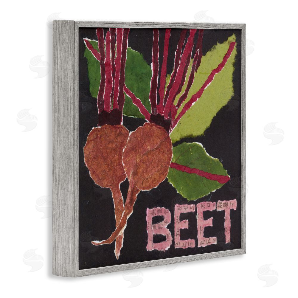 Nancy Overton Beets Root Vegetable Gray Framed Giclee Wall Art Print
