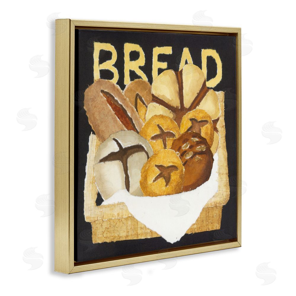 Nancy Overton Bread Assorted Box Gold Floating Frame Canvas Wall Art Print