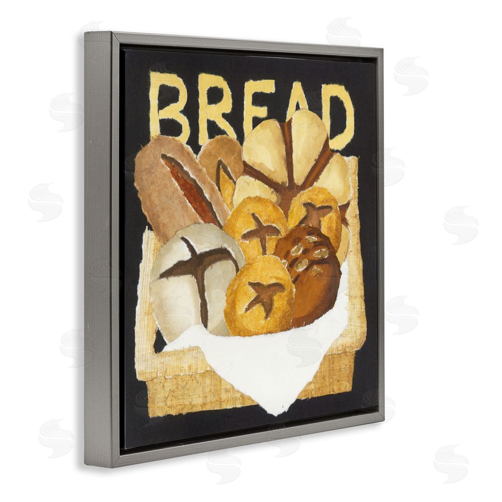Nancy Overton Bread Assorted Box Gray Floating Frame Canvas Wall Art Print