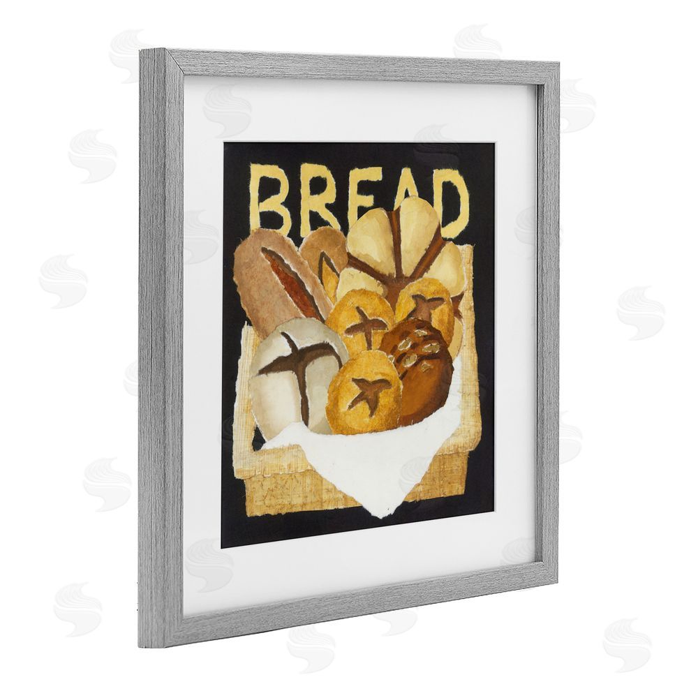 Nancy Overton Bread Assorted Box Gray Framed Print Under Glass Wall Art