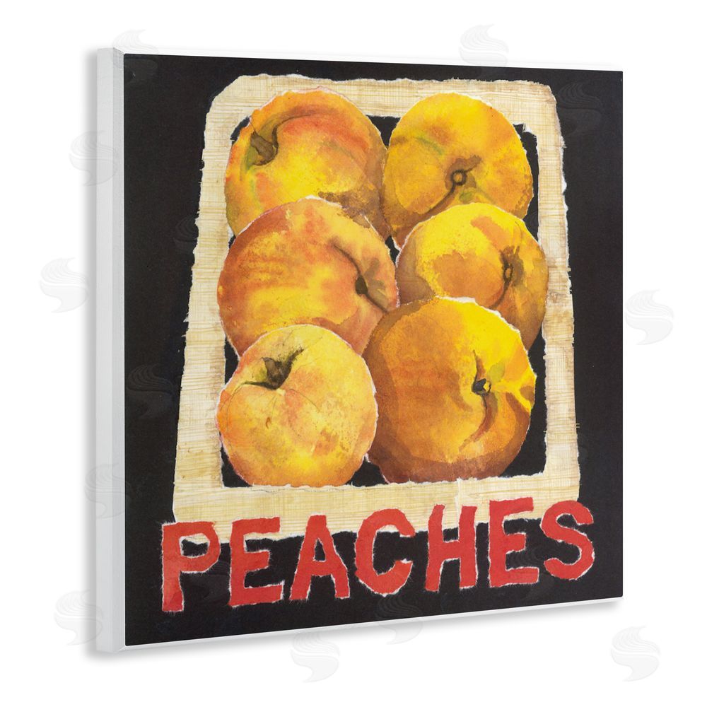 Nancy Overton Collaged Garden Peaches Wall Plaque Art Print