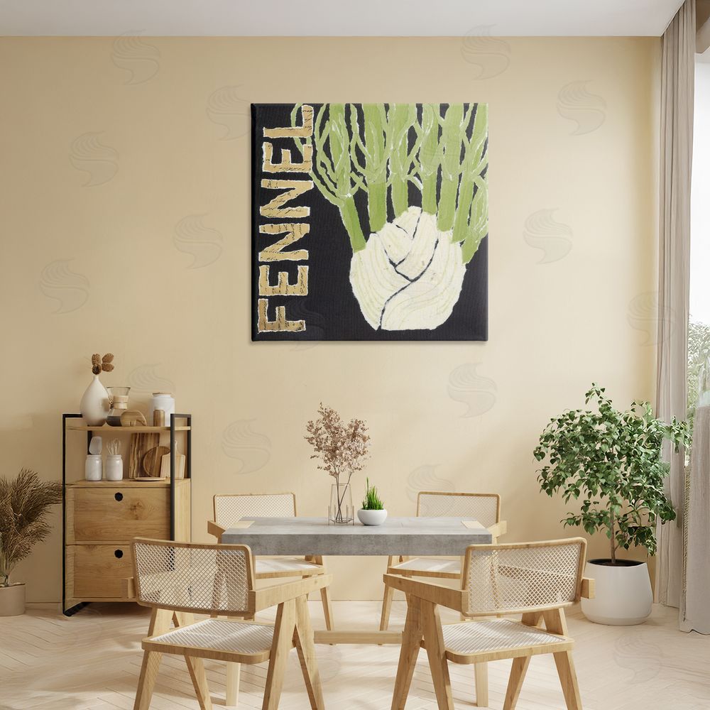 Nancy Overton Fennel Root Vegetable Canvas Wall Art Print in Room