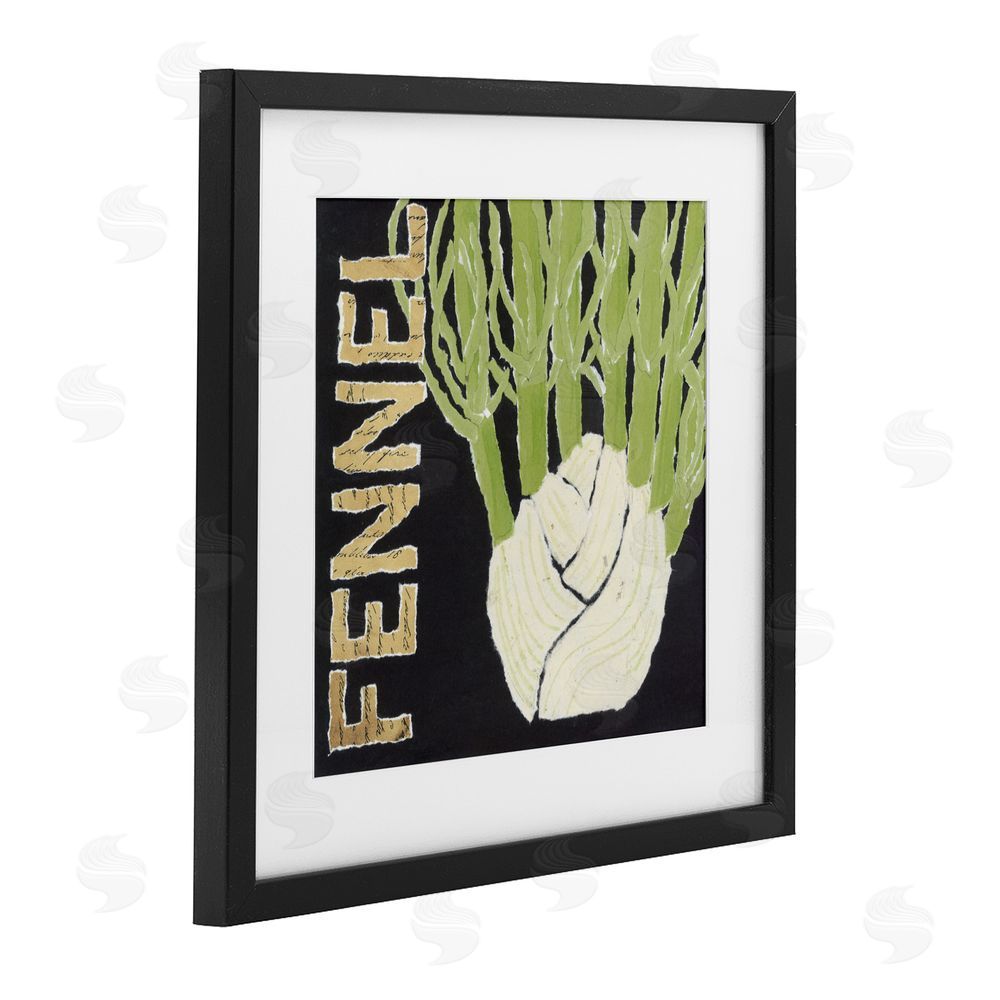 Nancy Overton Fennel Root Vegetable Black Framed Print Under Glass Wall Art