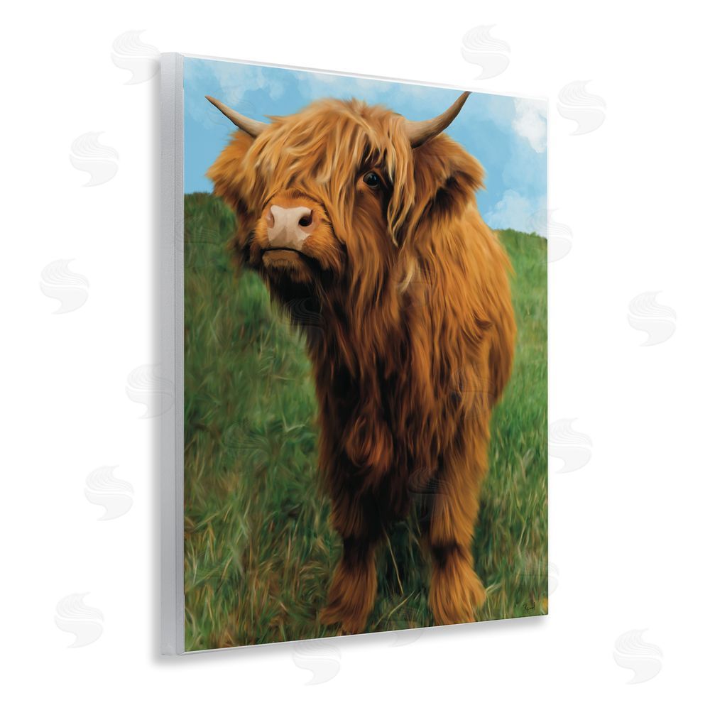 Renel Peters Mini Highland Cow Calf Wall Plaque Art Print