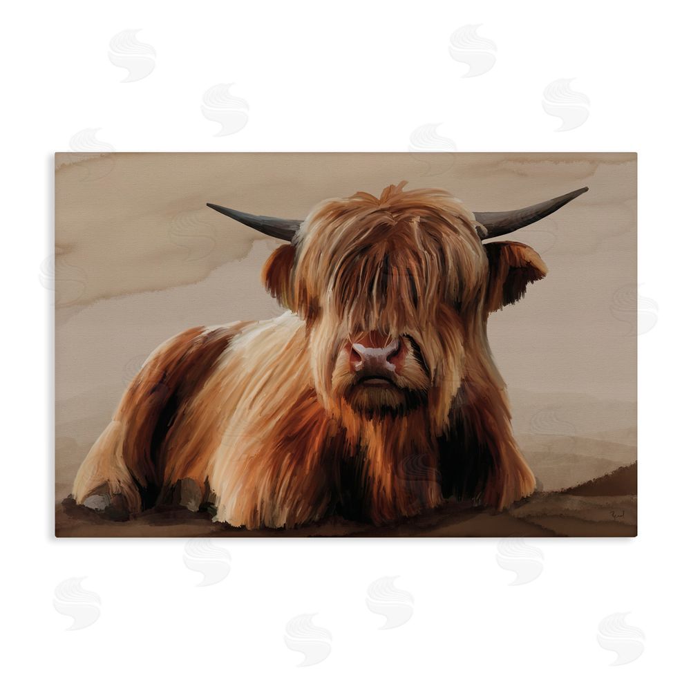 Renel Peters Got My Hair Done Cattle Stretched Canvas Wall Art Print
