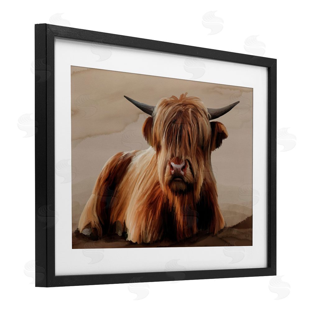 Renel Peters Got My Hair Done Cattle Black Framed Print Under Glass Wall Art