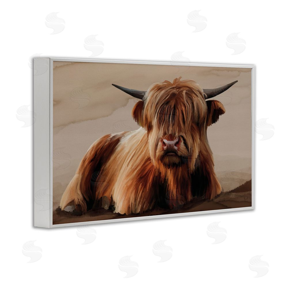 Renel Peters Got My Hair Done Cattle White Framed Giclee Wall Art Print