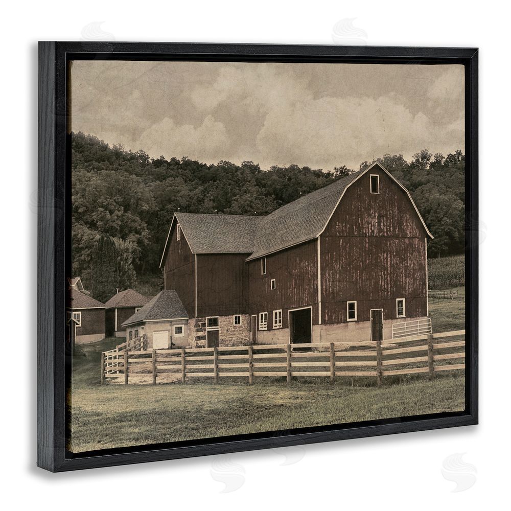 Marcus Prime Tender Living Space Barn Black Floating Frame Canvas Wall Art Print