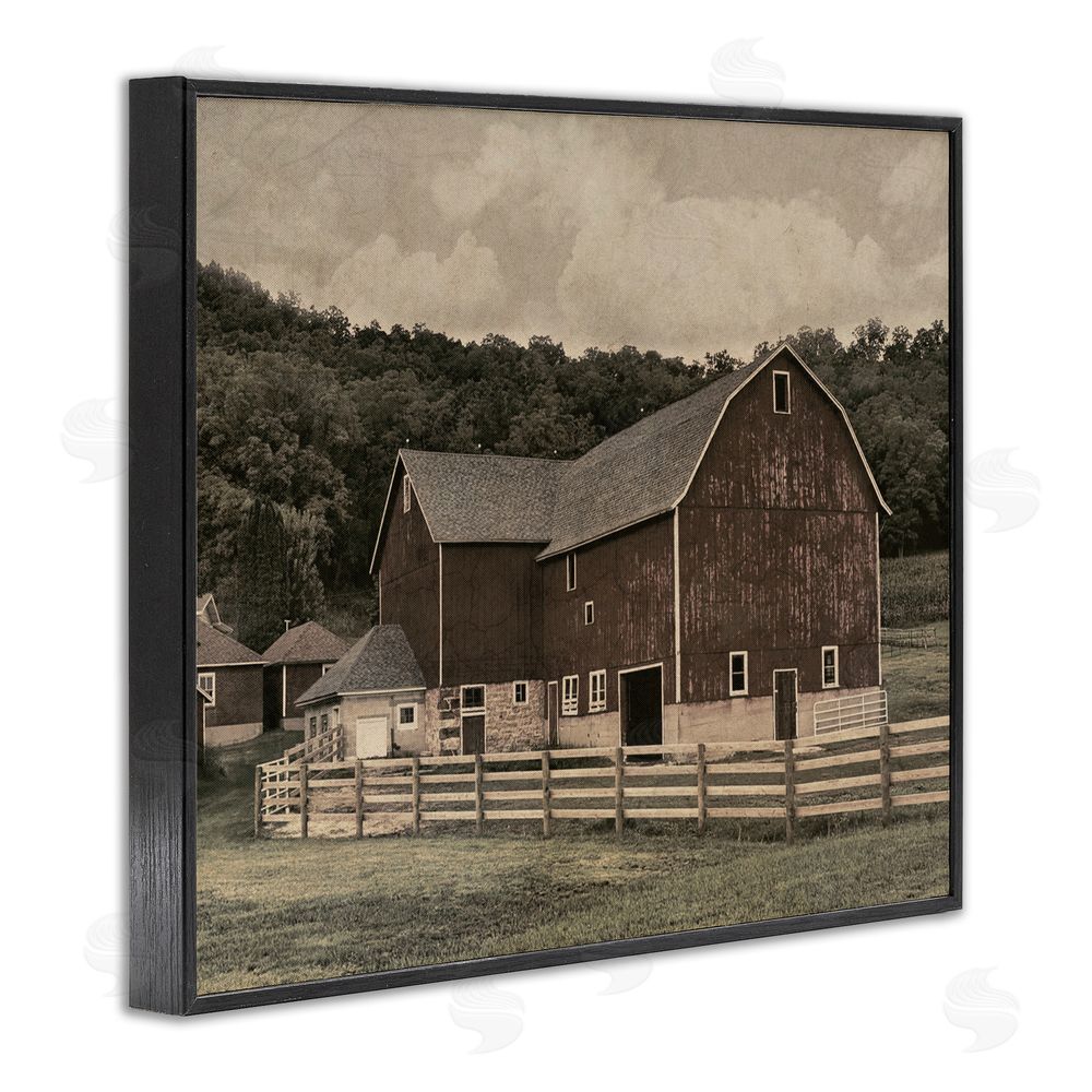 Marcus Prime Tender Living Space Barn Black Framed Giclee Wall Art Print