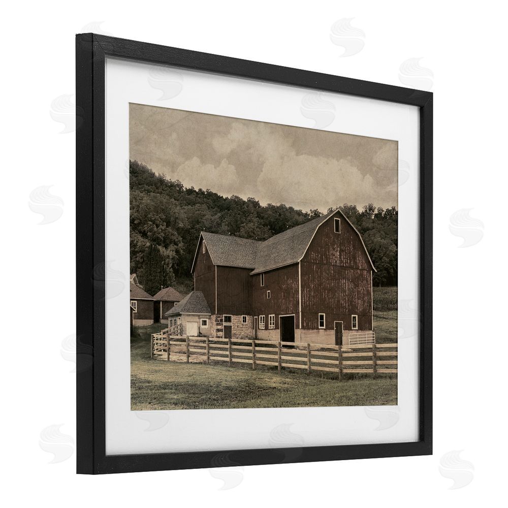Marcus Prime Tender Living Space Barn Black Framed Print Under Glass Wall Art
