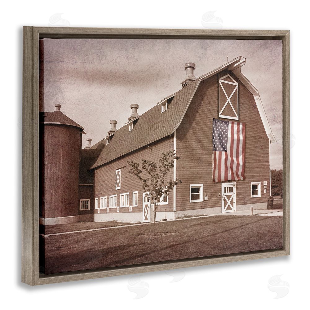 Marcus Prime Rural America Barn Brown Floating Frame Canvas Wall Art Print