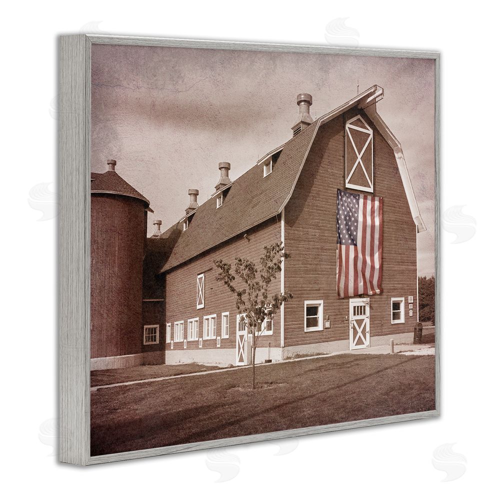 Marcus Prime Rural America Barn Gray Framed Giclee Wall Art Print