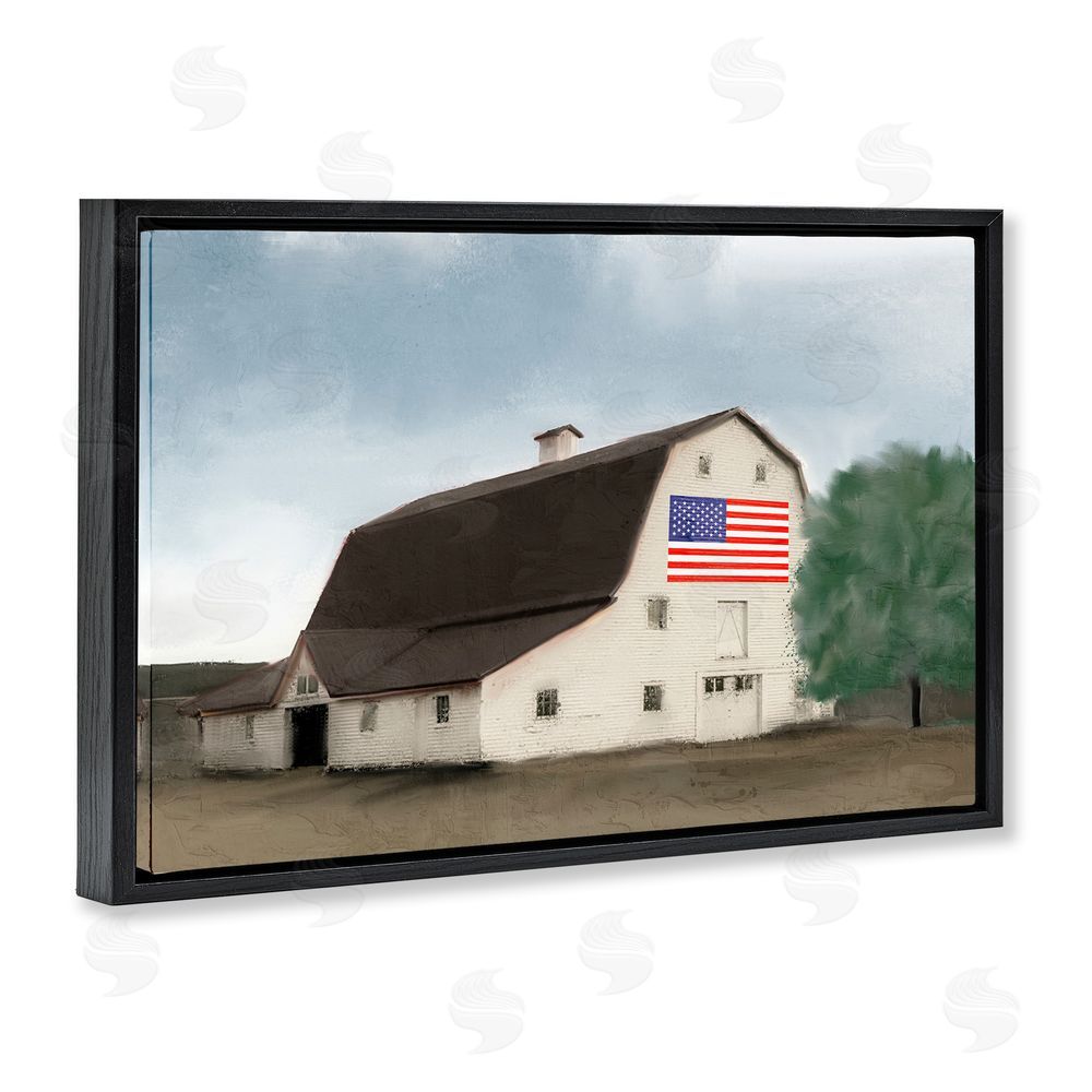Kim Allen American Barn Dreams Black Floating Frame Canvas Wall Art Print