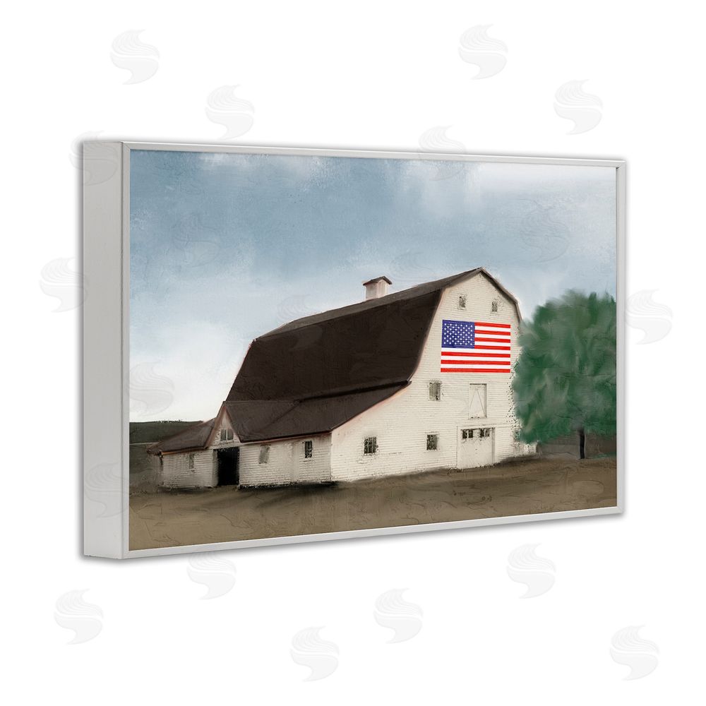 Kim Allen American Barn Dreams White Framed Giclee Wall Art Print