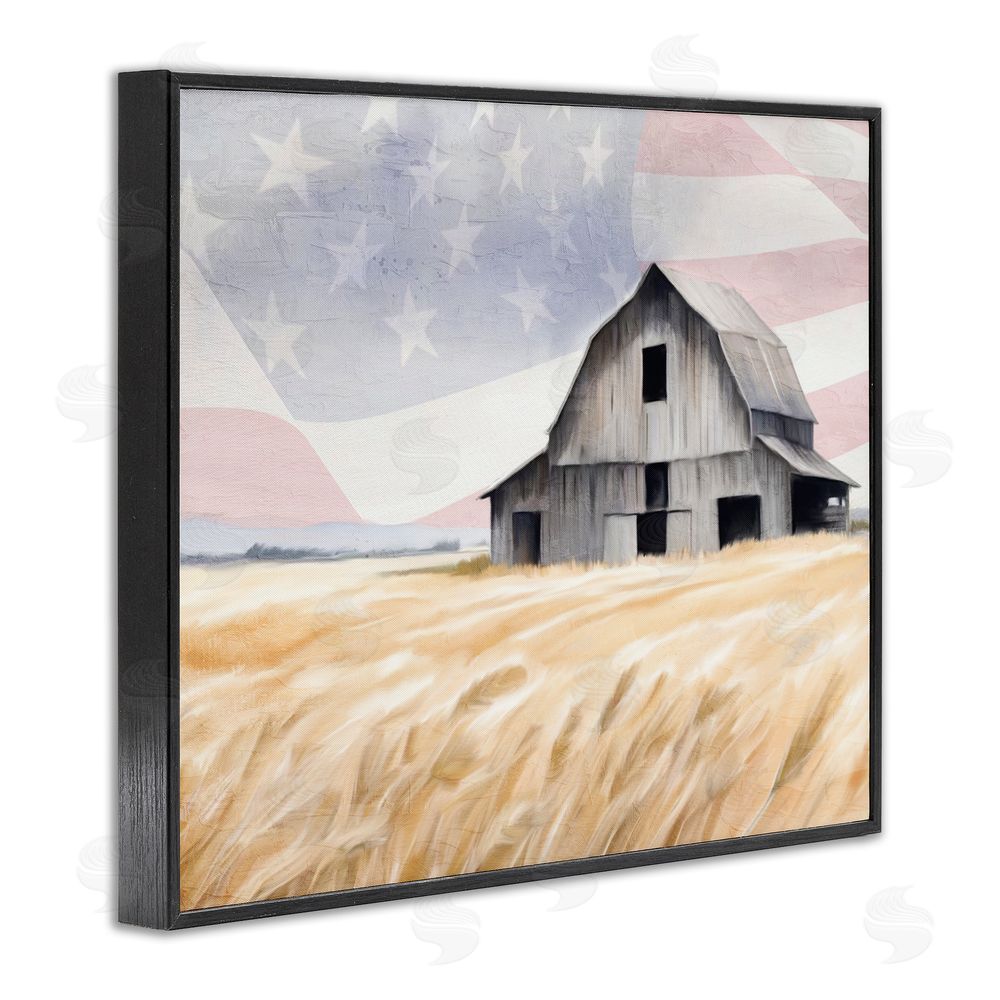Kim Allen Amber Waves of Farmland Black Framed Giclee Wall Art Print