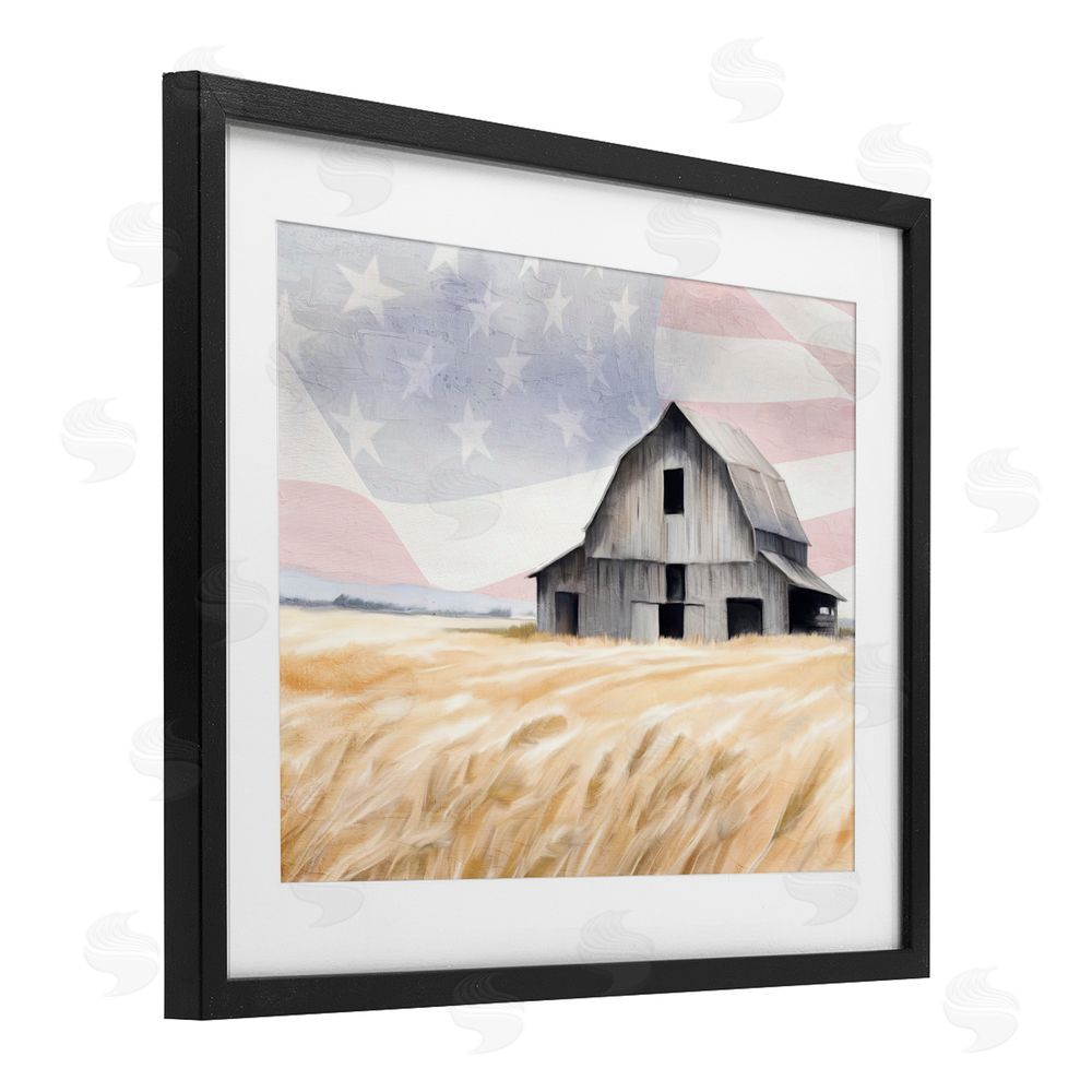 Kim Allen Amber Waves of Farmland Black Framed Print Under Glass Wall Art