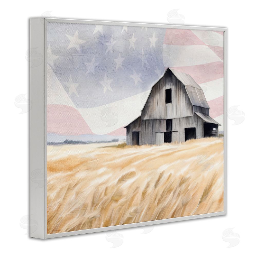 Kim Allen Amber Waves of Farmland White Framed Giclee Wall Art Print