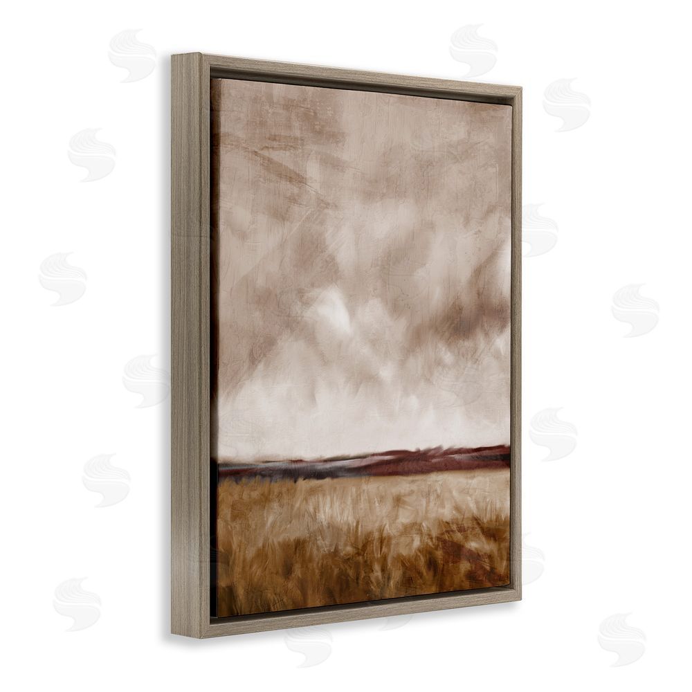 Kim Allen Overcast Autumn Sky Brown Floating Frame Canvas Wall Art Print