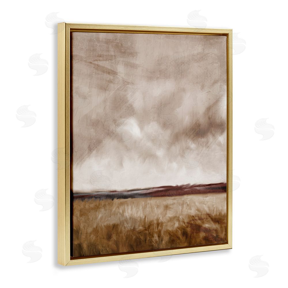 Kim Allen Overcast Autumn Sky Gold Floating Frame Canvas Wall Art Print