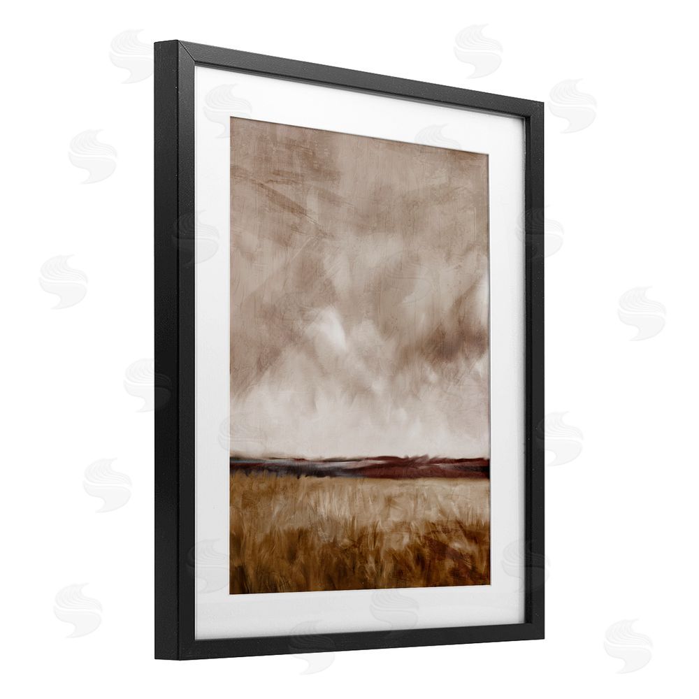 Kim Allen Overcast Autumn Sky Black Framed Print Under Glass with White Mat Wall Art