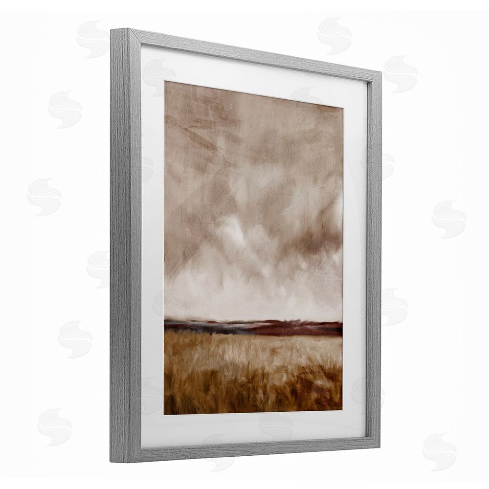 Kim Allen Overcast Autumn Sky Gray Framed Print Under Glass with White Mat Wall Art