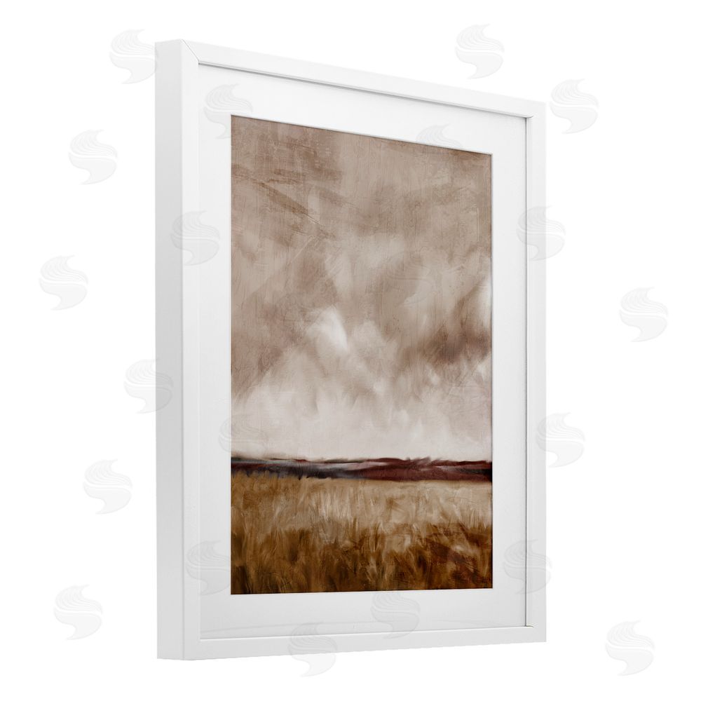 Kim Allen Overcast Autumn Sky White Framed Print Under Glass with Mat Wall Art