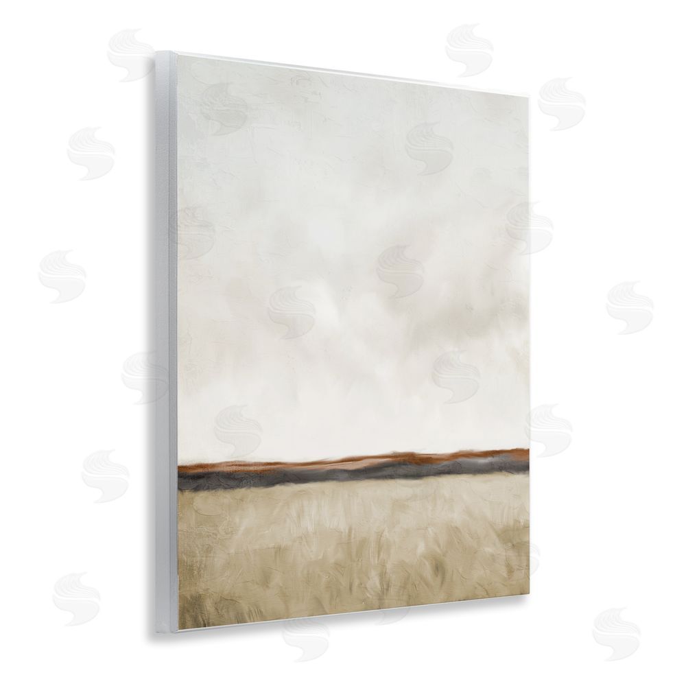 Kim Allen Distant View in Neutrals Wall Plaque Art Print