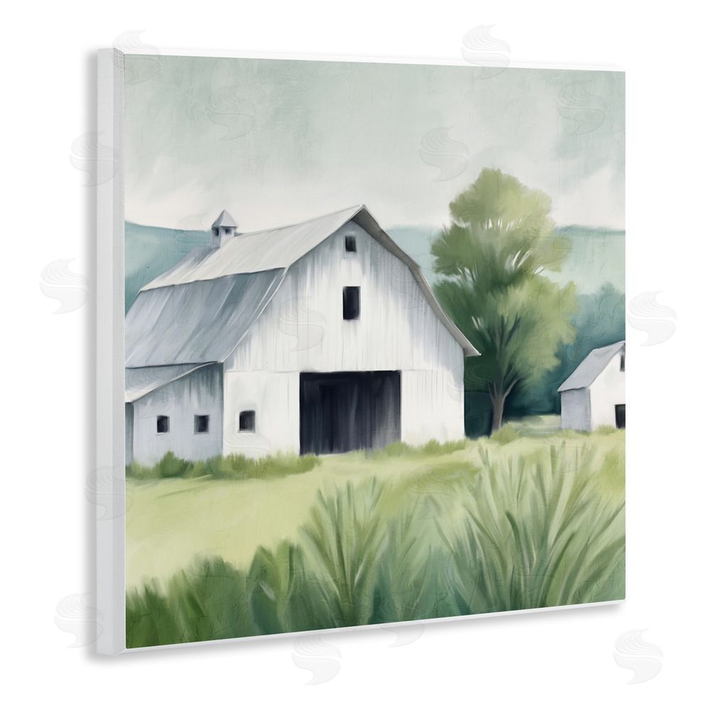 Kim Allen Farm Home White Barn Wall Plaque Art Print
