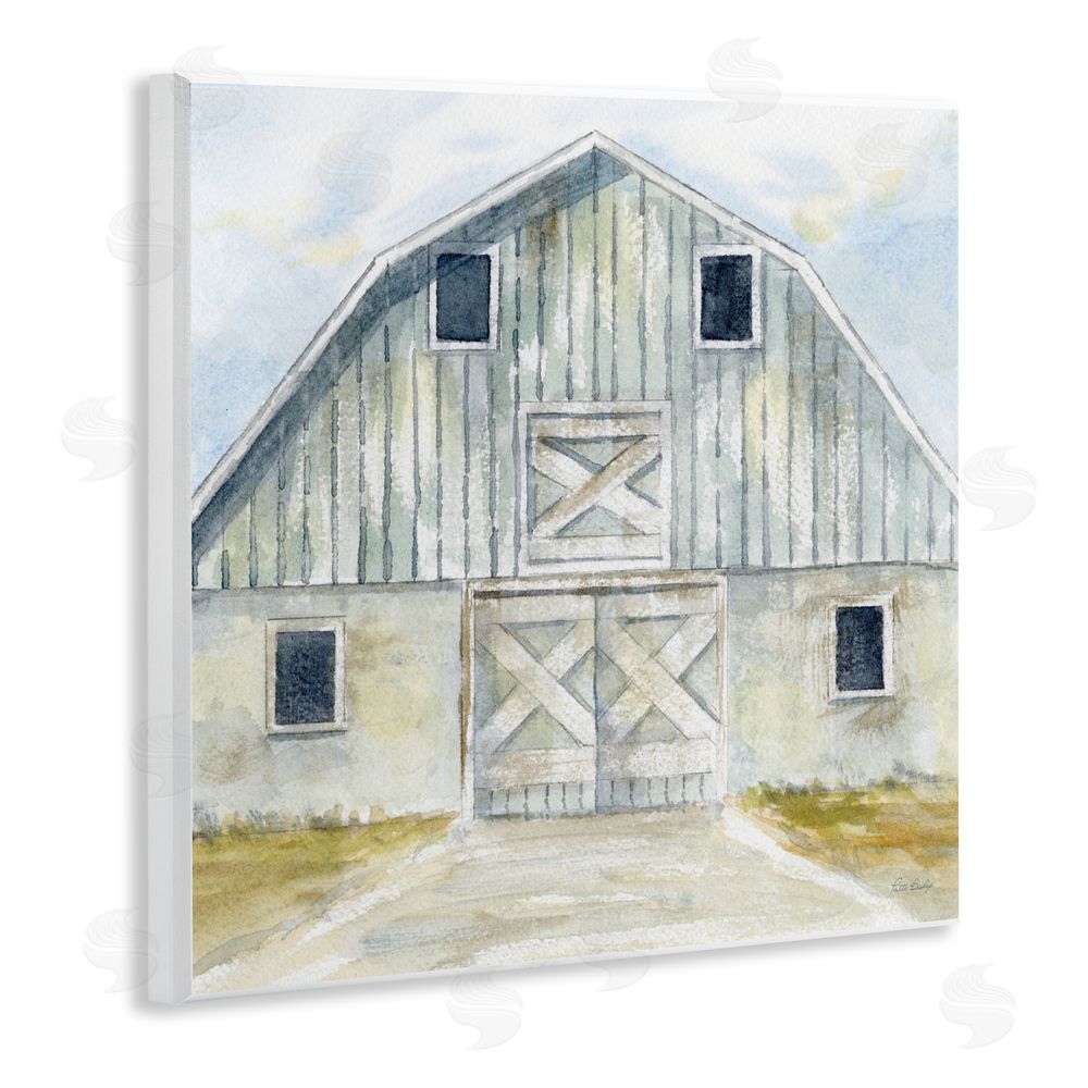 Patti Bishop Blue Gray Barn Wall Plaque Art Print